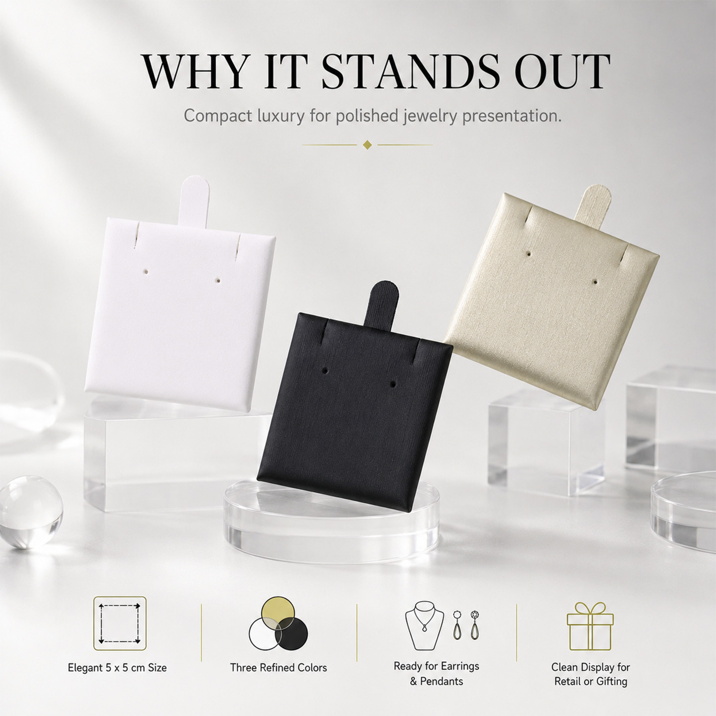 10 Pcs PU Leather Earring Card - Body Jewelry Display ulasan dan harga