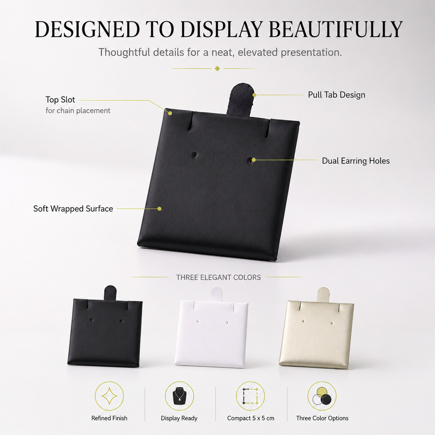 10 Pcs PU Leather Earring Card - Body Jewelry Display ulasan dan harga