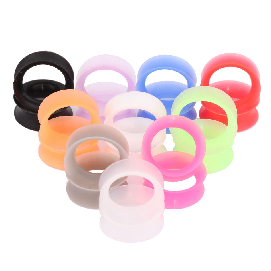 1Pair Silicone Plugs and Tunne - Body Jewelry Gauge Sizes ulasan dan harga