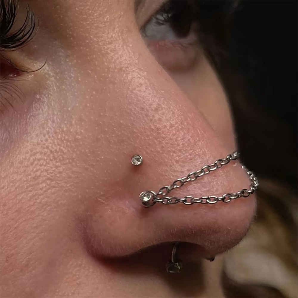Fashion Titanium Nose Chain Do - Body Jewelry And Piercing ulasan dan harga