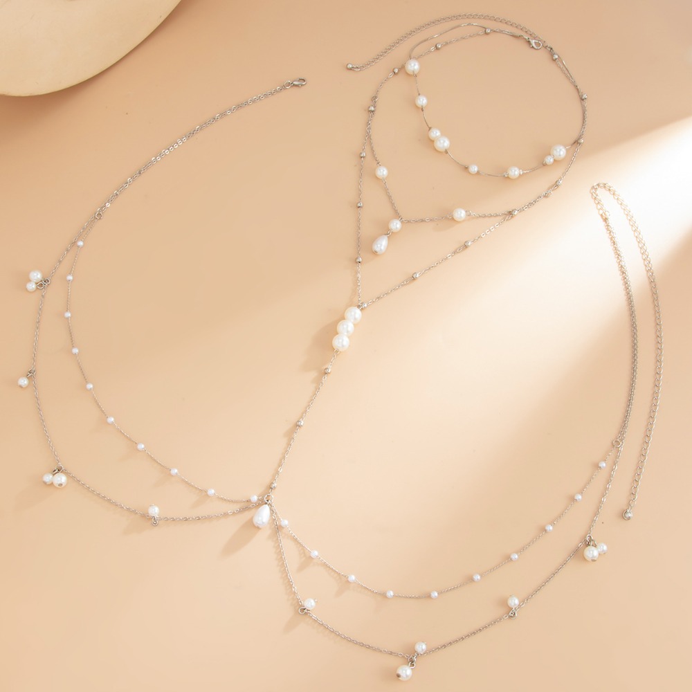 Multi Layer Imitation Pearl Ne - Qualiti Body Jewelry ulasan dan harga