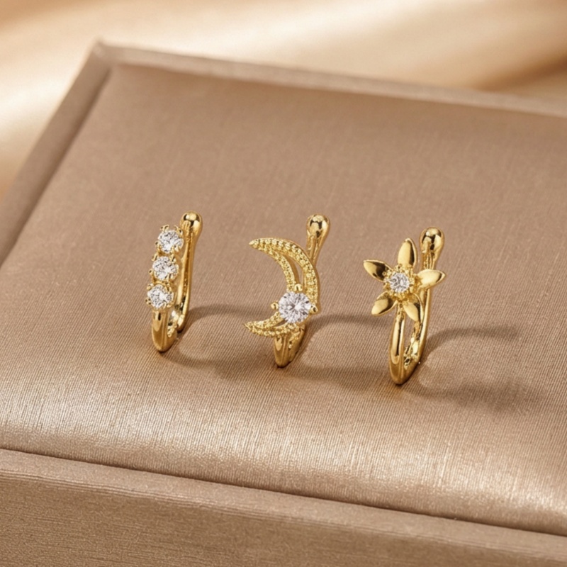 3-piece retro light luxury nos - Body Jewelry Nose Ring ulasan dan harga