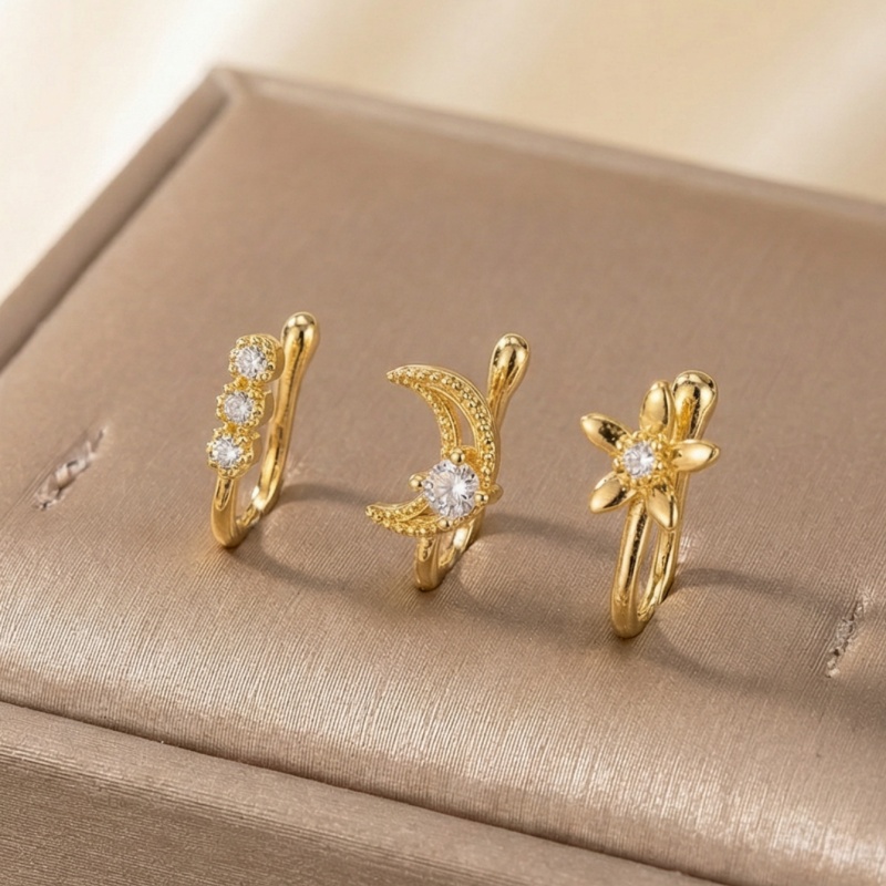 3-piece retro light luxury nos - Body Jewelry Nose Ring ulasan dan harga