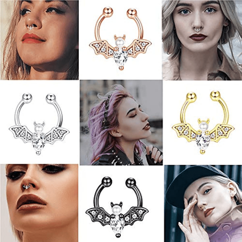 EVISPOL Cute Halloween Bat Fau - Body Jewelry Nose Ring ulasan dan harga