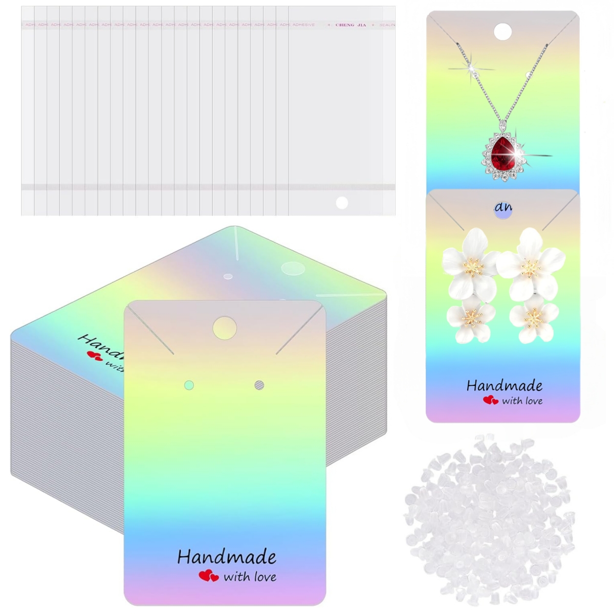 200 Pieces Holographic Earring - Body Jewelry Display ulasan dan harga