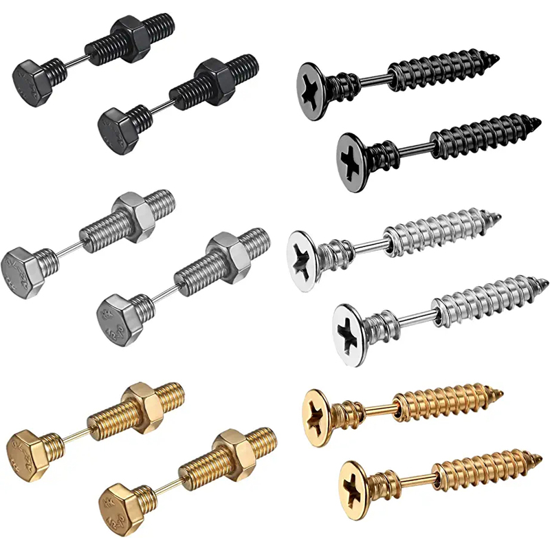 2-3 Pairs Punk Pointed Screw B - Body Jewelry Changing Kit ulasan dan harga
