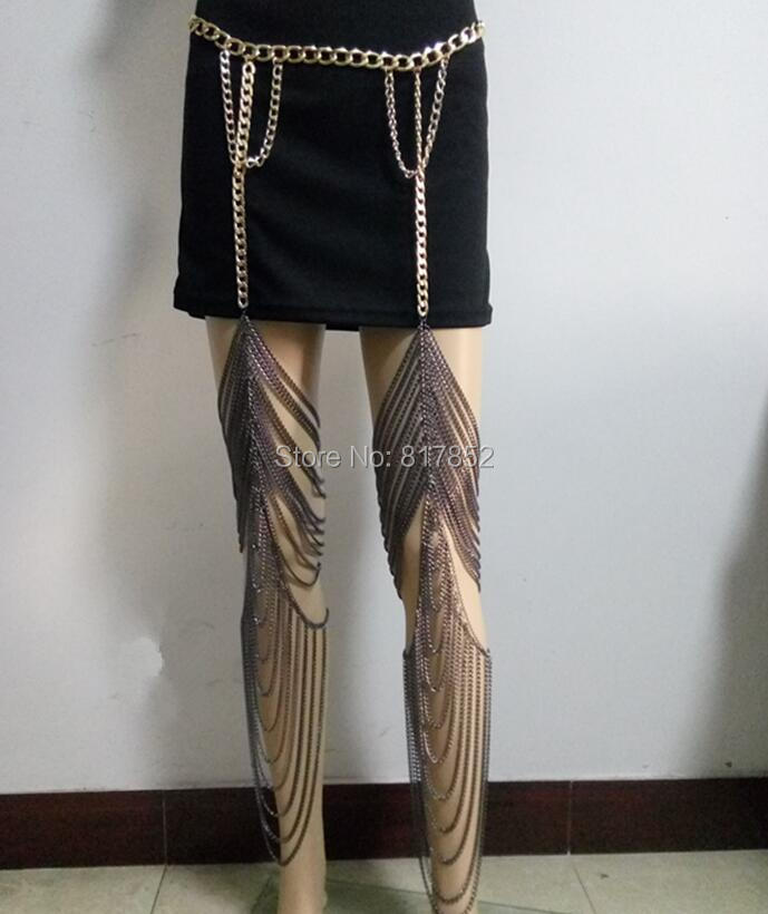 Fashion WRB89 Women Gold colou - Body Jewelry Thigh Chain ulasan dan harga