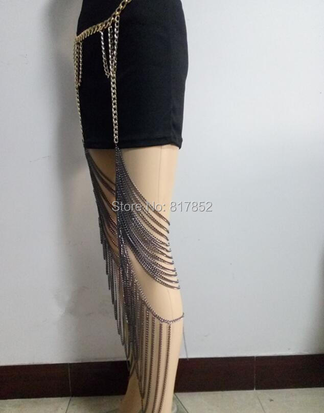 Fashion WRB89 Women Gold colou - Body Jewelry Thigh Chain ulasan dan harga