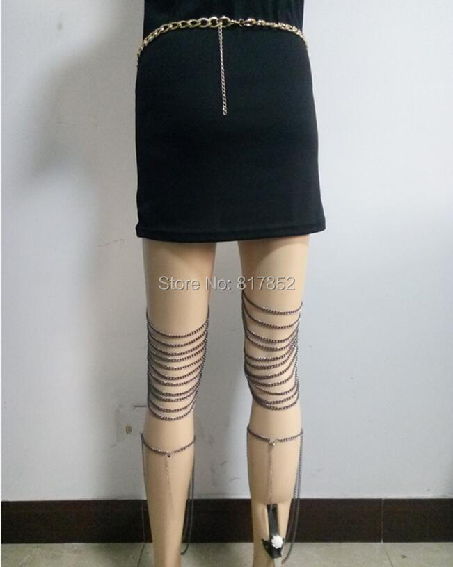 Fashion WRB89 Women Gold colou - Body Jewelry Thigh Chain ulasan dan harga
