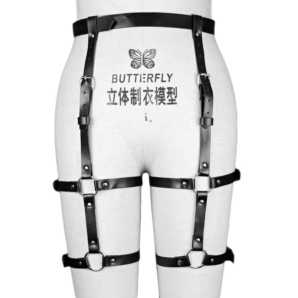 Punk Leather Thigh Harness Bel - Body Jewelry Thigh Chain ulasan dan harga